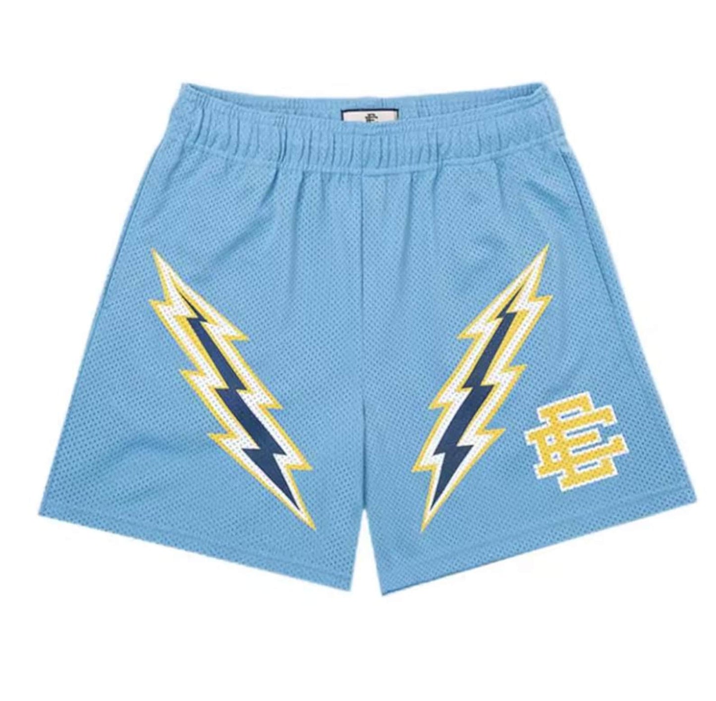 EE Voltage Mesh Basketball Shorts – Sky Blue Thunder